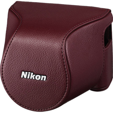 Nikon CB-N2200S Body Case Set for Nikon 1 J3/S1 Cameras, Wine Red