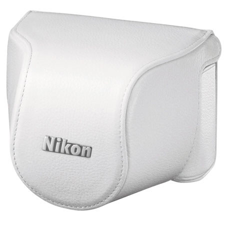 Nikon CB-N2000SA Leather Body Case Set, White, f/Nikon 1 J1 & J2