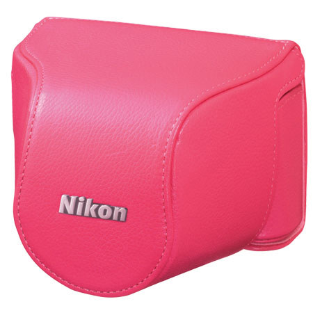 Nikon CB-N2000SA Leather Body Case Set, Pink, f/Nikon 1 J1 & J2