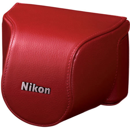 Nikon CB-N2000SA Leather Body Case Set, Red, f/Nikon 1 J1 & J2
