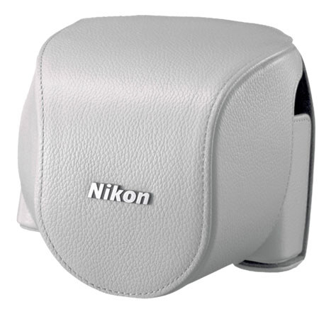 Nikon CB-N4000SA Leather Body Case Set, White, for Nikon 1 V2 Digital Camera