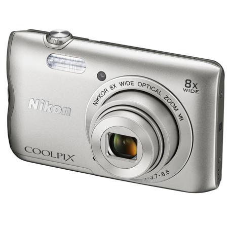 Nikon Coolpix A300 Point & Shoot Camera, Silver