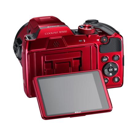 USED Nikon Coolpix B500 Digital Point & Shoot Camera, Red