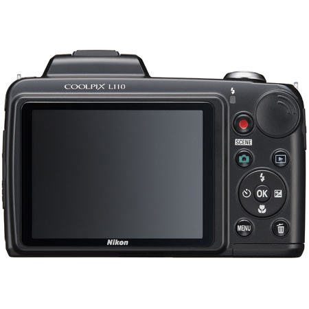 Nikon Coolpix L110 Digital Camera, 12.1 MP, Matte Black