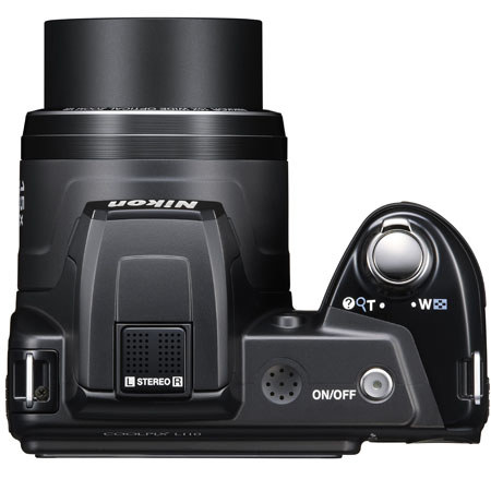 Nikon Coolpix L110 Digital Camera, 12.1 MP, Matte Black