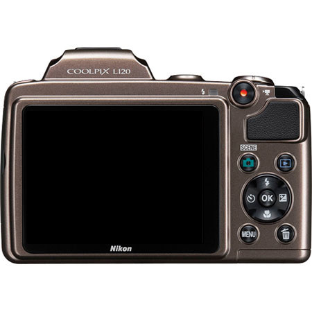 Nikon Coolpix L120 14.1 MP Digital Camera 21x Optical Zoom, Bronze