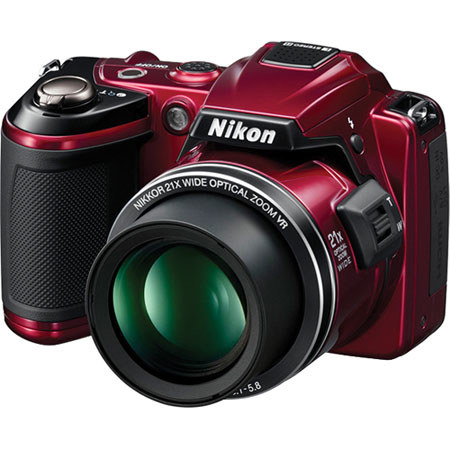 Nikon COOLPIX L120 本体 レッド Nikon Coolpix L120 14.1 MP Digital Camera 21x Optical Zoom, Red