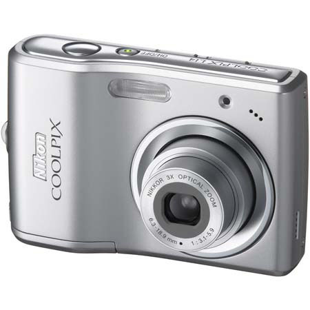 Nikon Coolpix L14 Digital Camera, 7.1 Megapixel, 3x Optical Zoom, 4x Digital Zoom, 2.5" LCD Display - Silver