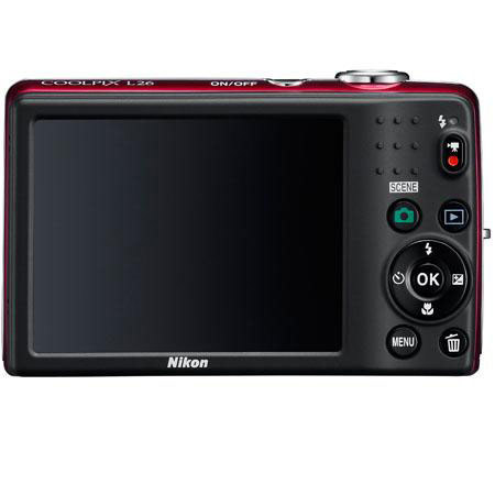 Nikon Coolpix L26 Digital Camera, Red - Refurbished by Nikon U.S.A.