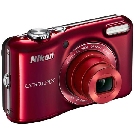 Nikon Coolpix L28 Camera, Red, Bundle with 8GB SDHC Memory Card, Camera Case