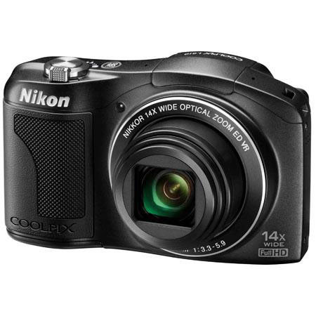 Nikon Coolpix L610 Digital Camera w/14x Optical Zoom-Lens, Black - Bundle "C"