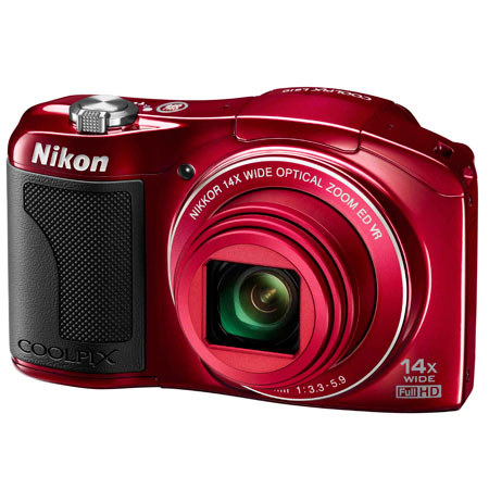 Nikon Coolpix L610 Digital Camera, Red