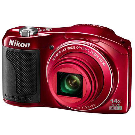 Nikon Coolpix L610 Digital Camera,RED, Bundle w/8GB Card,NiMH Batt/Charger, MORE