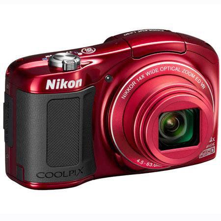 Nikon Coolpix L620 Compact Digital Camera RED With Advanced Accessory Kit