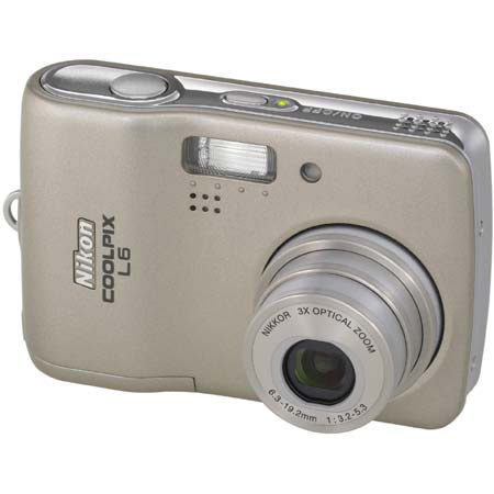 Nikon Coolpix L6 Slim P/S Digital Camera, 6MP- Refurb