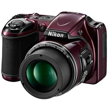 Nikon Coolpix L820 Digital Camera, Plum - Refurbished by Nikon U.S.A