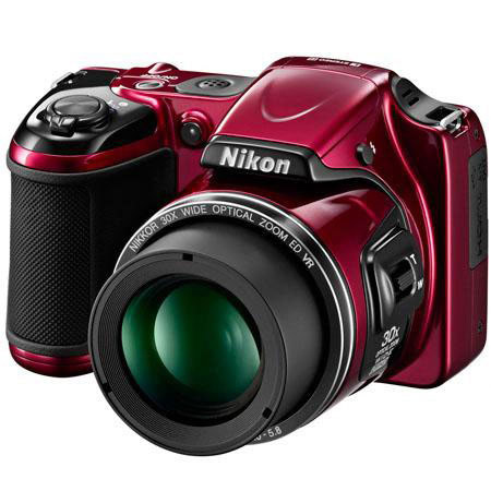 Nikon Coolpix L820 Digital Camera, Red - Refurbished by Nikon U.S.A
