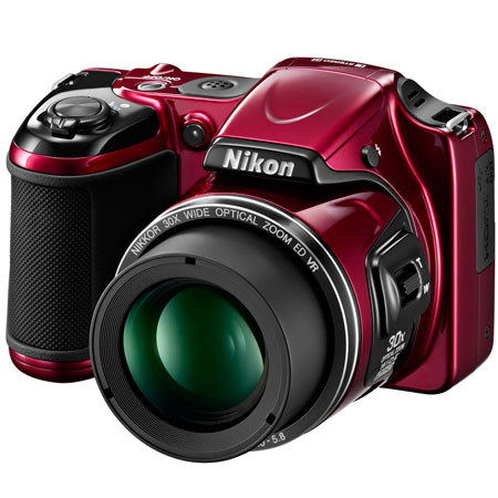 Nikon Coolpix L820 Digital Camera, Red