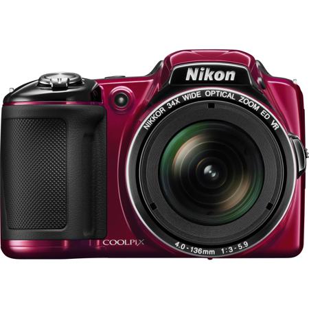 Nikon Coolpix L830 Digital Camera, Red