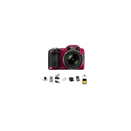 Nikon Coolpix L830 Digital Camera, 16MP RED With Advanced Accessory Bundle