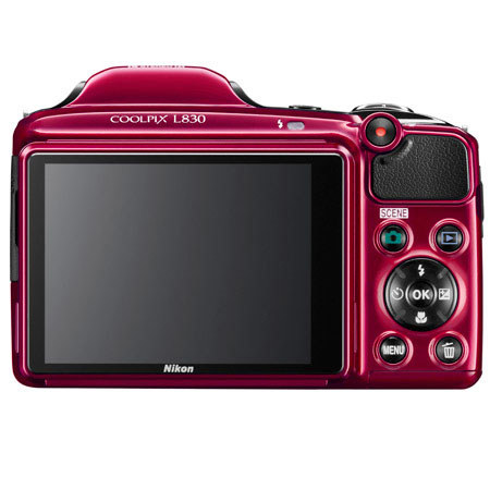 Nikon Coolpix L830 Digital Camera, Red - Refurbished by Nikon U.S.A.