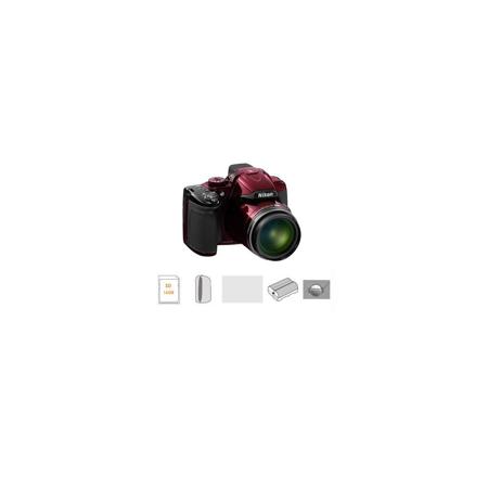 Nikon Coolpix P520 Digital Camera, Red, Bundle w/Accessory Package (See Details)