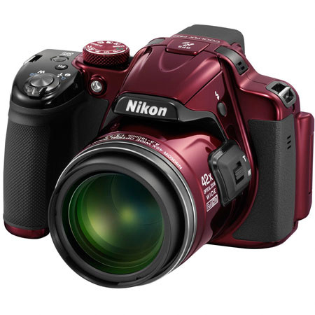 Nikon Coolpix P520 Digital Camera, Red