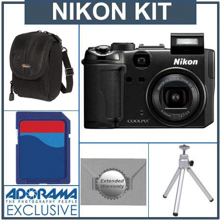 Nikon Coolpix P6000 Dig Cam Kit,Black With 4GB SD Card
