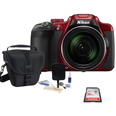 Nikon COOLPIX P610 Digital Camera, RED With Basic Accessory Bundle