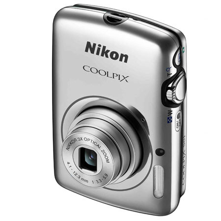 Nikon Coolpix S01 Digital Camera, Silver