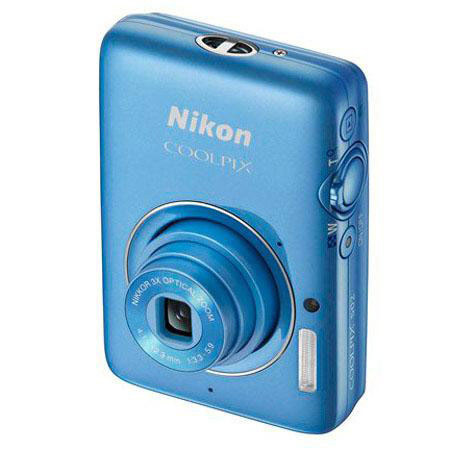 Nikon Coolpix S02 14.1 Megapixel Digital Camera Blue With Basic Accessory Kit