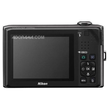 Nikon Coolpix S1000PJ Digital Camera, Blk, Refurbished