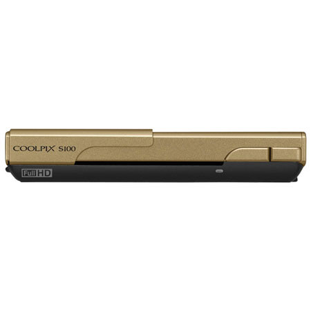 Nikon Coolpix S100 Digital Camera, Gold