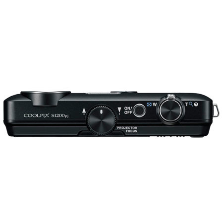 Nikon Coolpix S1200pj Digital Camera, Black 26278 - Adorama