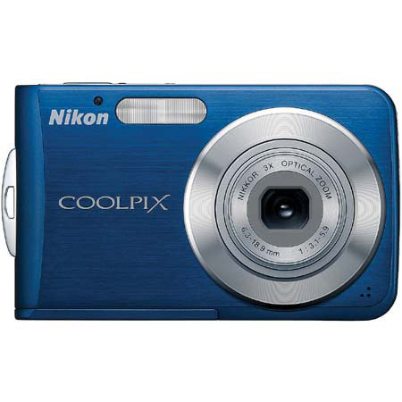 Nikon Coolpix S210 Digital Camera, 8.1 Megapixel, 3x Optical Zoom, 4x Digital Zoom, 2.5" LCD Display, Blue