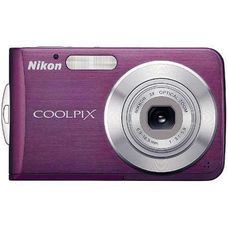 Nikon Coolpix S210 Digital Camera, 8.1 Megapixel, 3x Optical Zoom, 4x Digital Zoom, 2.5" LCD Display, Plum
