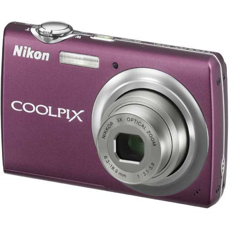 Nikon Coolpix S220 Digital Camera, Plum - Refurbished by Nikon U.S.A.