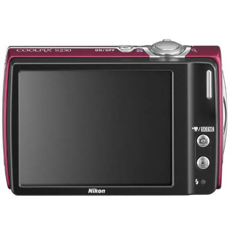 Nikon Coolpix S230 Digital Camera with 10.0 MP, Red