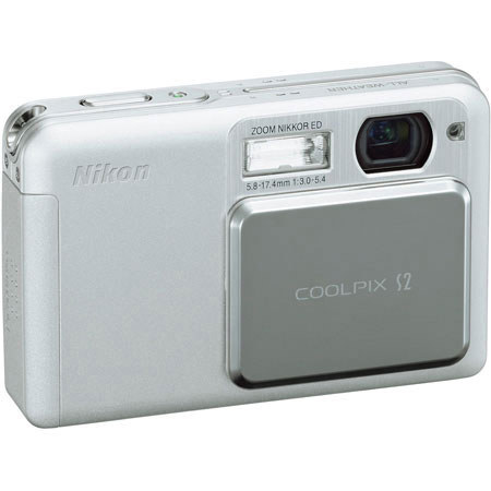Nikon Coolpix S2 Ultra Slim Point and Shoot Digital Camera, 5.1 Megapixel, 3x Optical, 4x Digital Zoom - Refurbished by Nikon USA