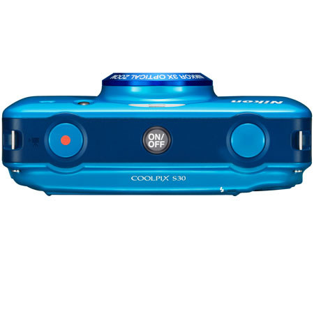 Nikon Coolpix S30 Digital Camera, Blue