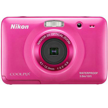 Nikon Coolpix S30 Digital Camera Pink -Bundle- 4GB, Case & Cleaning Kit #26318