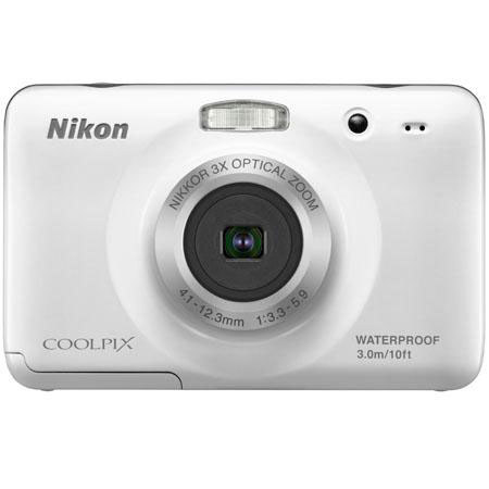 Nikon Coolpix S30 Digital Camera White Bundle 4Gb