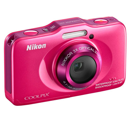 Nikon Coolpix S31 Camera, Pink, Bundle with 8GB SDHC Memory Card, Camera Case