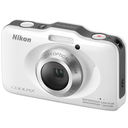 Nikon Coolpix S31 Digital Camera, White