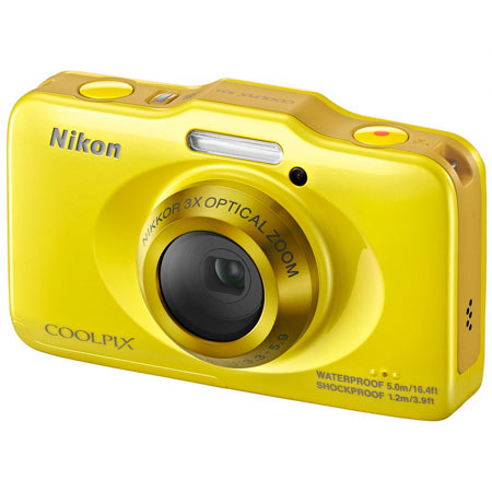 Nikon Coolpix S31 Digital Camera, Yellow