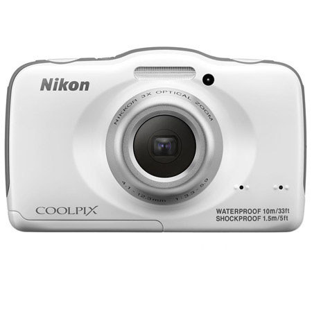 Nikon Coolpix S32 Digital Camera, White With Basic Accessory Kit