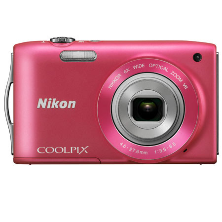 Nikon Coolpix S3300 Digital Camera, Pink