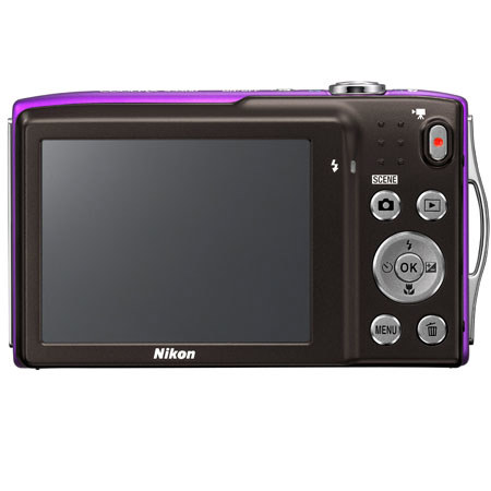 Nikon Nikon Coolpix S3300 16 Megapixel Digital Camera with 6x Wide Angle Optical Zoom, 2.7" LCD Display, HD (720p) Movies, Purple