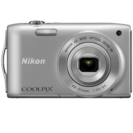 Nikon Coolpix S3300 Digital Camera, Silver