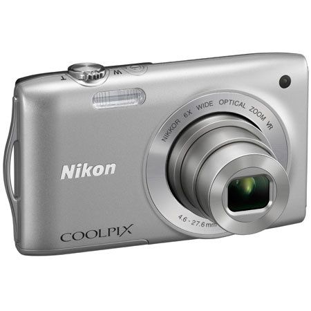 Nikon Coolpix S3300 Digital Camera, Silver